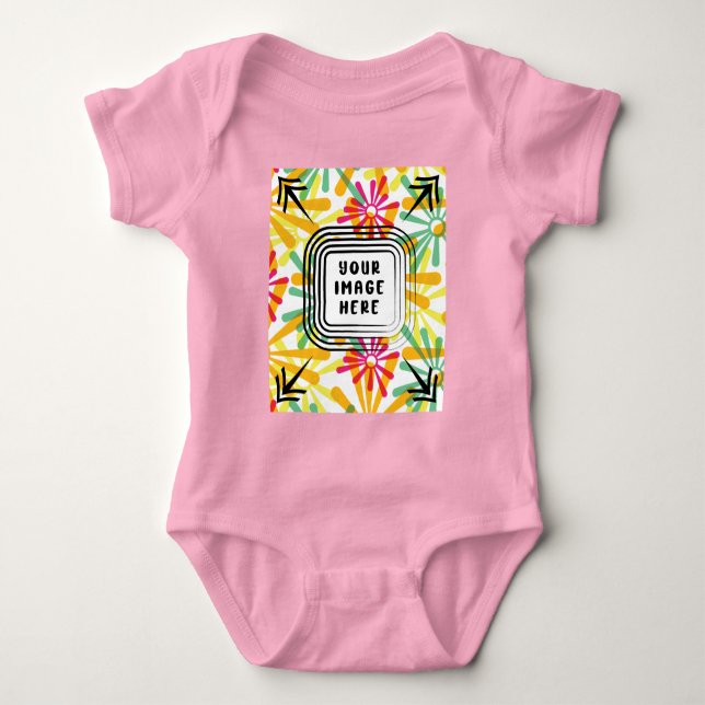 Template Baby Jersey Bodysuit Strampler (Vorderseite)