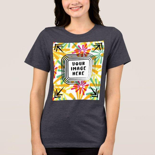 Template Bella+Leinwand Women's Tri-Mix T Shirt (Vorderseite)