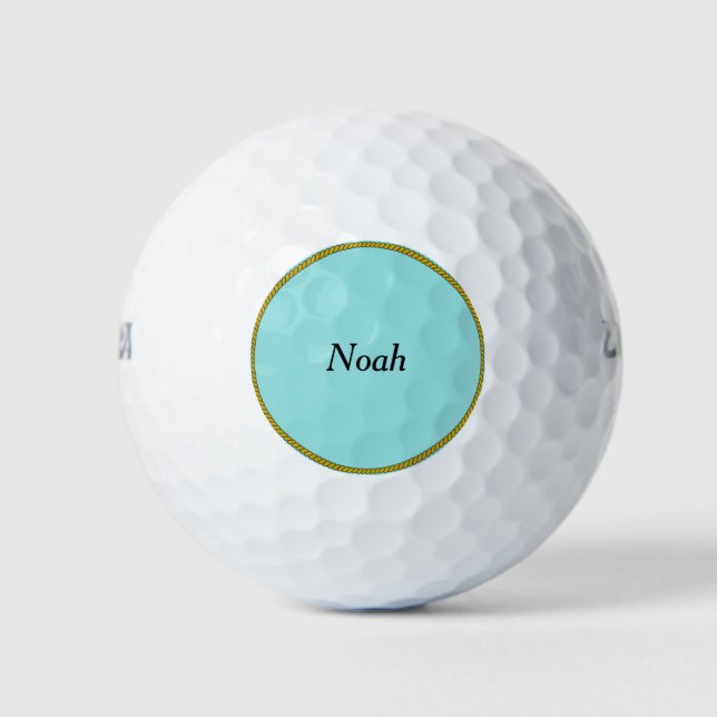 Template, Blue Aqua Color, Customizing, Golf Balls Golfball (Vorderseite)
