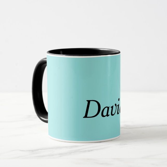 Template, Blue Aqua schlichte Tasse (Vorderseite Links)