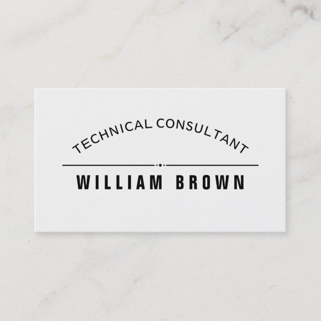 Template Business Card Anpassen der einfachen Typo Visitenkarte (Vorderseite)