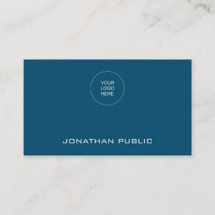 Template Business Cards Elegance Ocean Blue Modern Visitenkarte