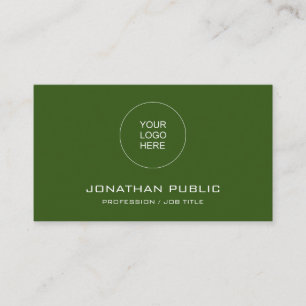 Template Business Cards EleganForest Green Visitenkarte