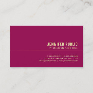 Template Business Cards Gold Elegante Visitenkarte