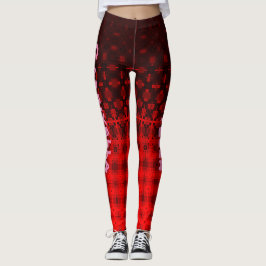 Template DIY Red Gemustert Design Leggings