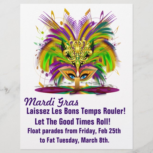 Template Flyer Mardi Gras (Vorne)