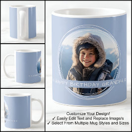 Template Foto Message Keepake Grandpa Blue C410 Kaffeetasse