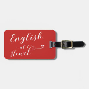 Template für das englische Heft Luggage Tag, Engla Gepäckanhänger