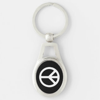 Template für das White Peace Symbol Schlüsselanhänger