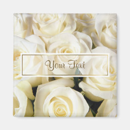 Template für die Elegance White Rose Magnet