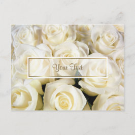 Template für die Elegance White Rose Postkarte