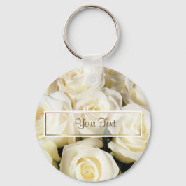 Template für die Elegance White Rose Schlüsselanhänger