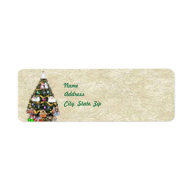 Template für die Weihnachtsbaumadresse (Vorne)