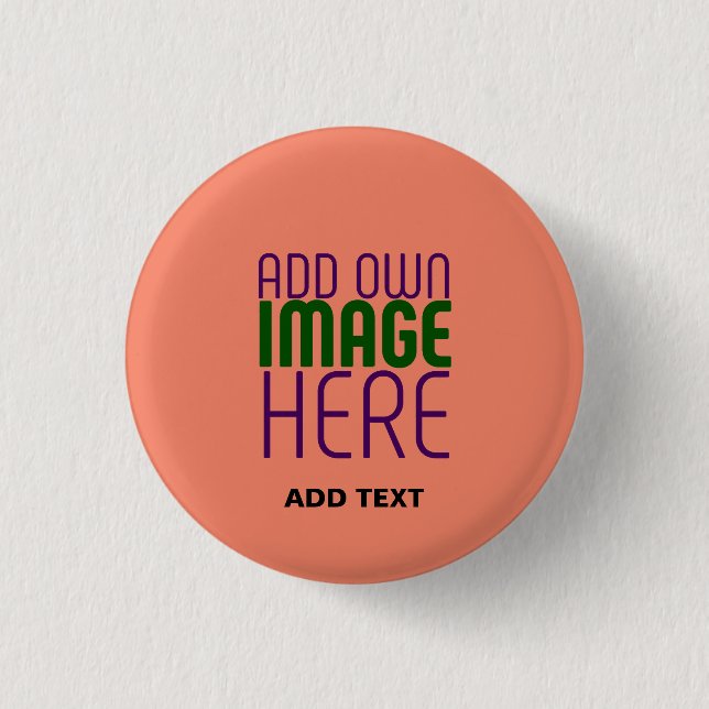 TEMPLATE FÜR MODERNE EDITABLE CORAL ORANGE IMAGE BUTTON (Vorderseite)