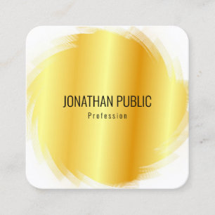 Template Gold Look Moderne Elegant Beruflich Quadratische Visitenkarte