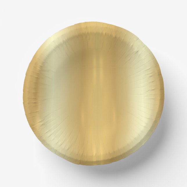 Template Gold Look Trendy Elegant Glamour Pappteller (Vorderseite)