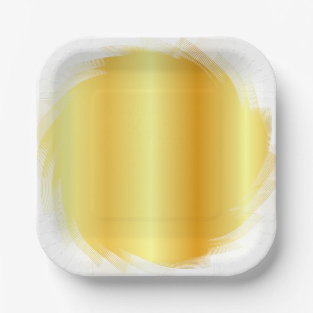 Template Gold Look Trendy Eleganter Glamour Pappteller (Vorderseite)