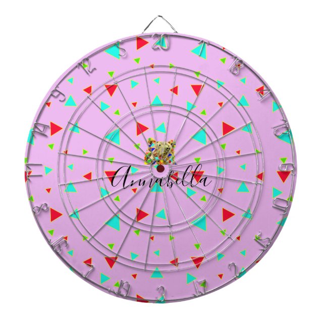 Template Grizzle Bear Pink Muster Dartscheibe (vorne)