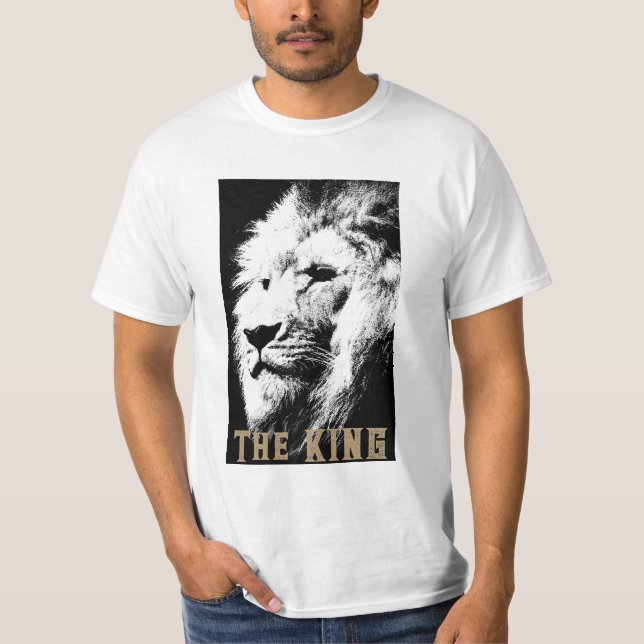 Template Modern Mens T Shirts Trendly Lion Face (Vorderseite)