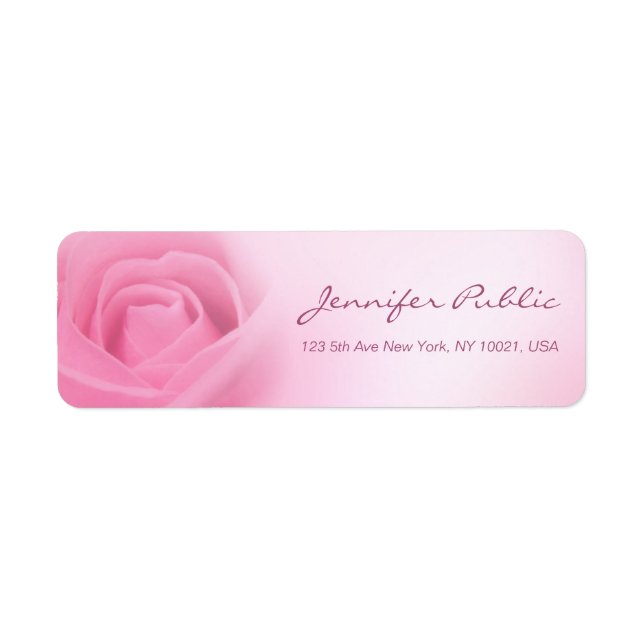 Template Modernes rosa Rose Handwriting Skript (Vorne)