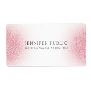 Template Rosa Rose Gold Glitzer Look Elegant Weiß