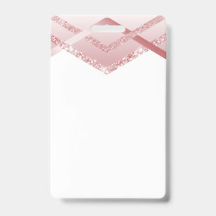 TEMPLATE Roségold Glitter Folien-Look Ausweis