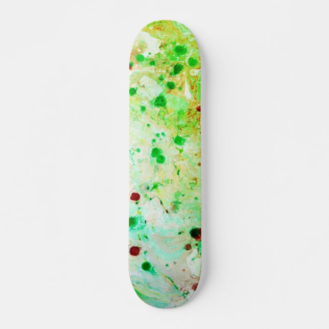 Template trendy Yellow Green Moderne Abstrakt Skateboard (Vorne)