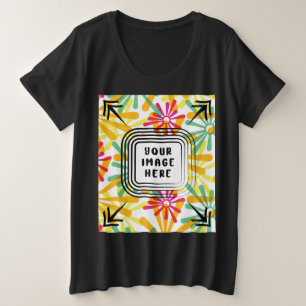 Template Womens Plus Size Short Sleeve Custom Große Größe T-Shirt