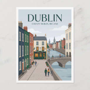 Temple Bar & River Liffey Dublin Irland Postkarte