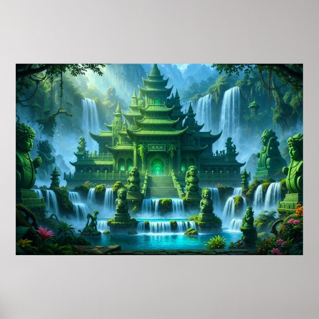 Temple Castle of the Secret Jade Throne Poster (Vorne)