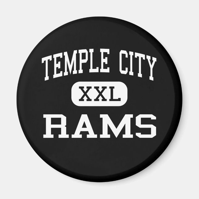 Temple City - Rams - High - Tempel Stadt Kaliforni Magnet (Vorne)