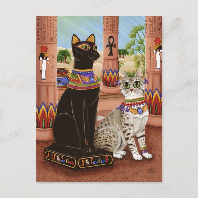 Temple de Bastet Egypte Bast Goddess Cat Carte pos (Devant)
