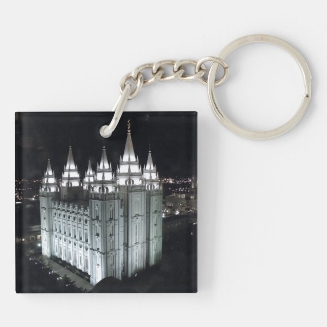 Temple de LDS Salt Lake City la nuit (Dos)