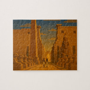 Temple égyptien antique Mystique Puzzle Or