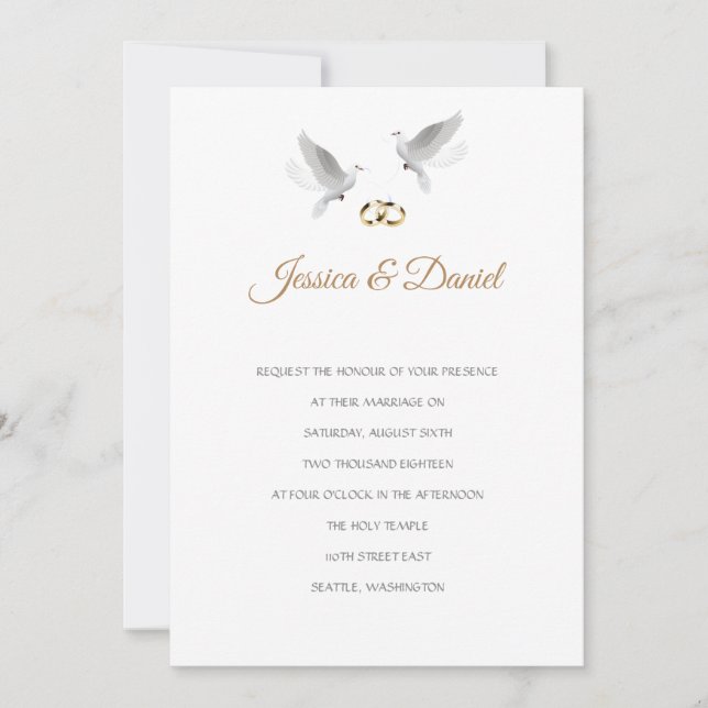 Temple Faire-part de mariage (Devant)