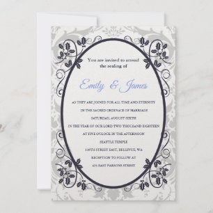 Temple Faire-part de mariage Couronnement d'argent