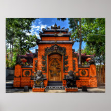 Temple Gate Buddhismus Indonesien Reiseziel