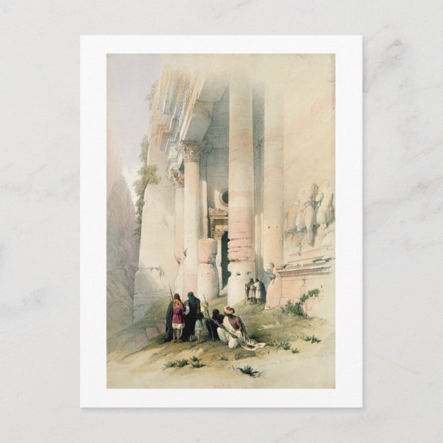 Temple genannt El Khasne, Petra, März 7. 1839, PL Postkarte (Vorderseite)