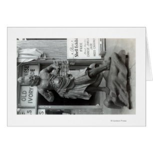 Temple Guard Statue im Pacific Curio Shop,