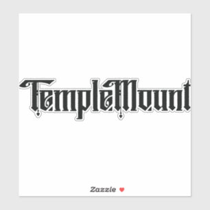 Temple Mount Custom-Cut Vinyl Sticker