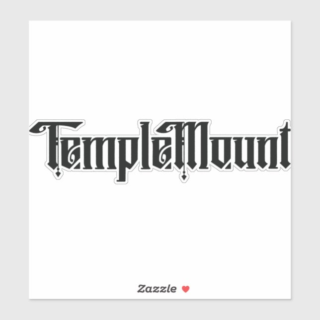 Temple Mount Custom-Cut Vinyl Sticker (Blatt)