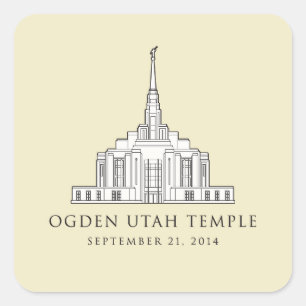 Temple Ogden Utah. Autocollant principal