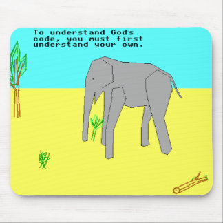 Temple OS Terry Davis Elephant Mouse Pad Mousepad