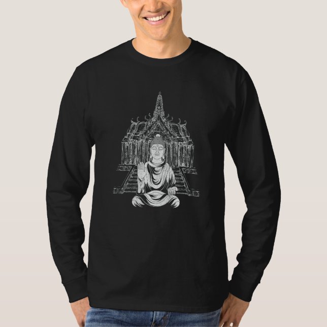 Temple Spiritual Buddhist Zen Buddhism Meditation  T-Shirt (Vorderseite)