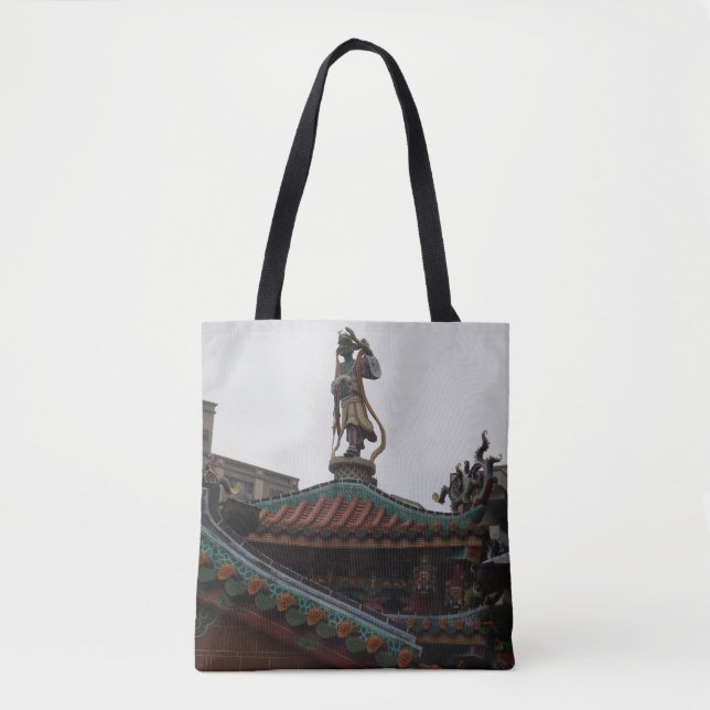 Temple & Statue Tote Bag Tasche (Vorderseite)