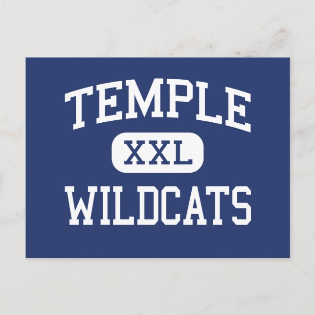Temple - Wildcats - High School - Temple Texas Postkarte (Vorderseite)
