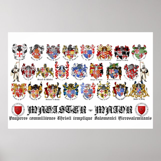 Templer Großmeister-Poster Poster (Vorne)