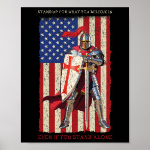 Templer Ritter Kreuzfahrer Mittelalter Amerikanisc Poster