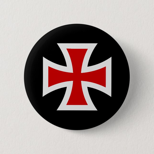 Templerkreuz Button (Vorderseite)