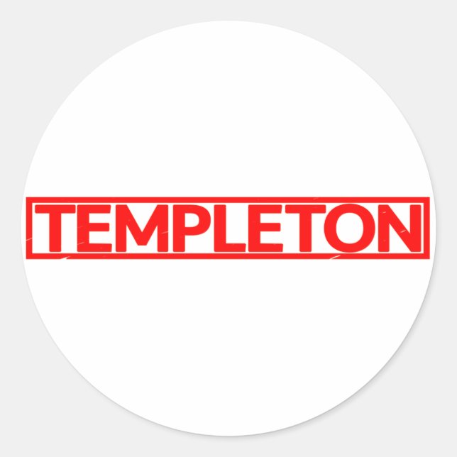 Templeton Briefmarke Runder Aufkleber (Vorderseite)